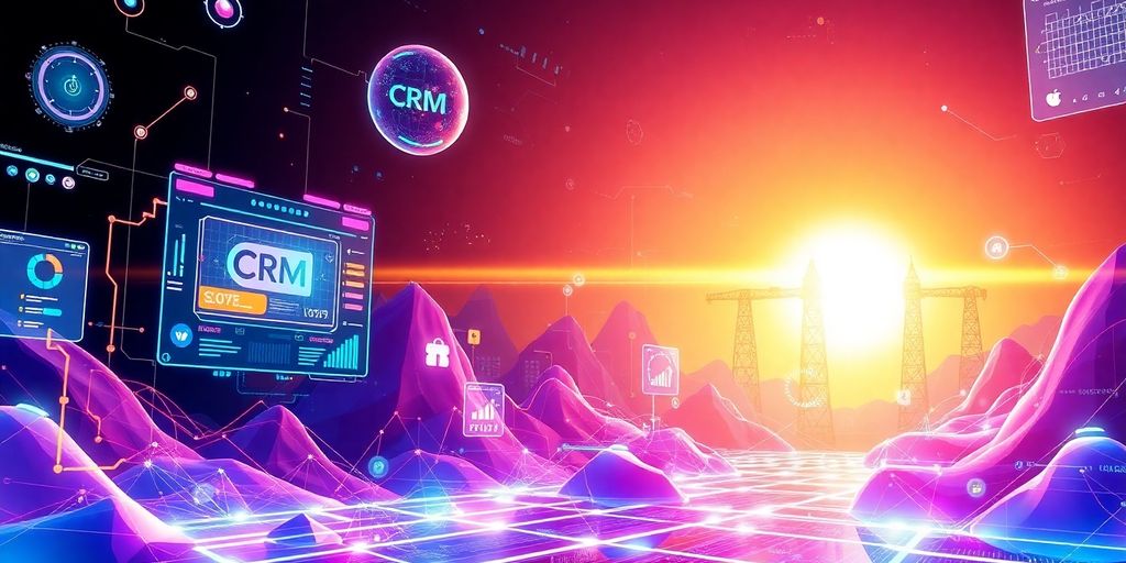 Futuristic technology and e-commerce landscape for marketing.