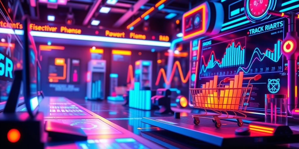 Futuristic e-commerce technology for online marketing success.