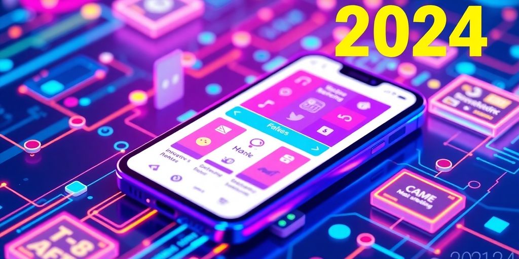 Futuristic mobile device with innovative marketing features.