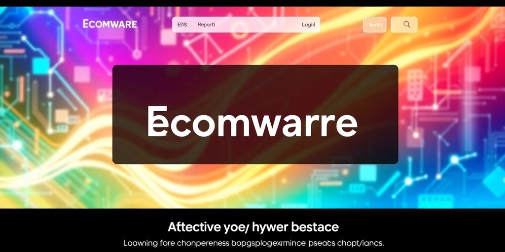 Futuristic eCommerce website interface with advanced technology elements.
