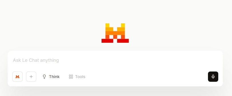 Le Chat Mistral homepage