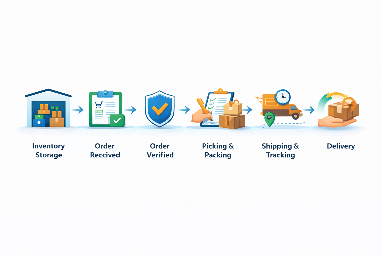 The ecommerce order fulfillment process