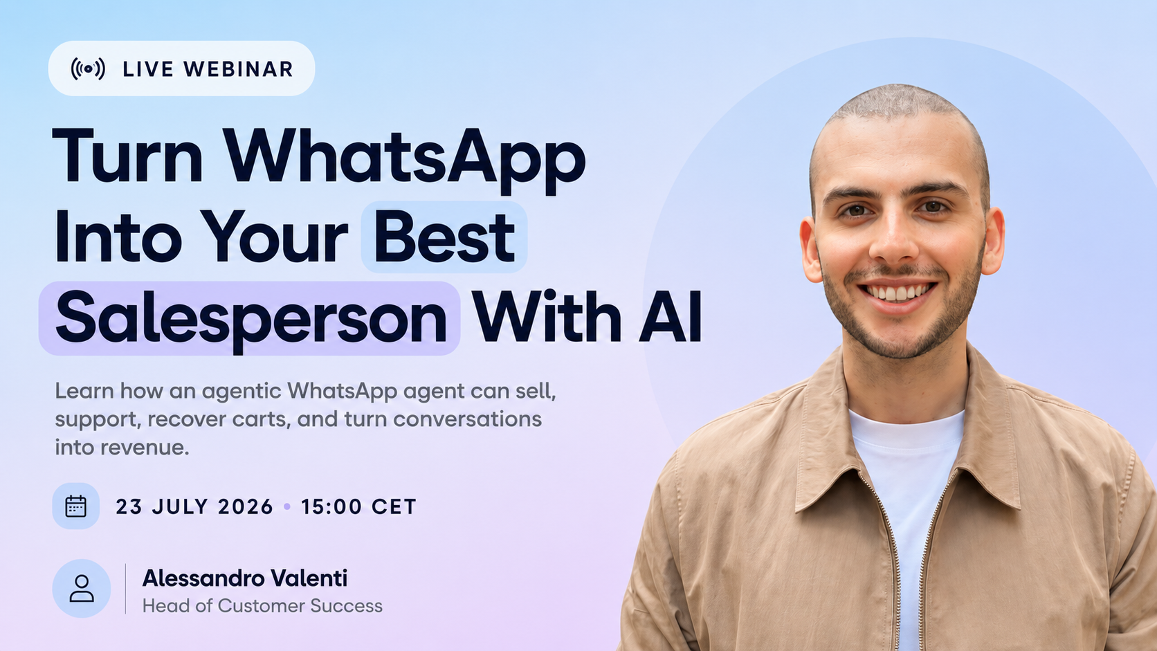 Turn WhatsApp into your best salesperson with AI