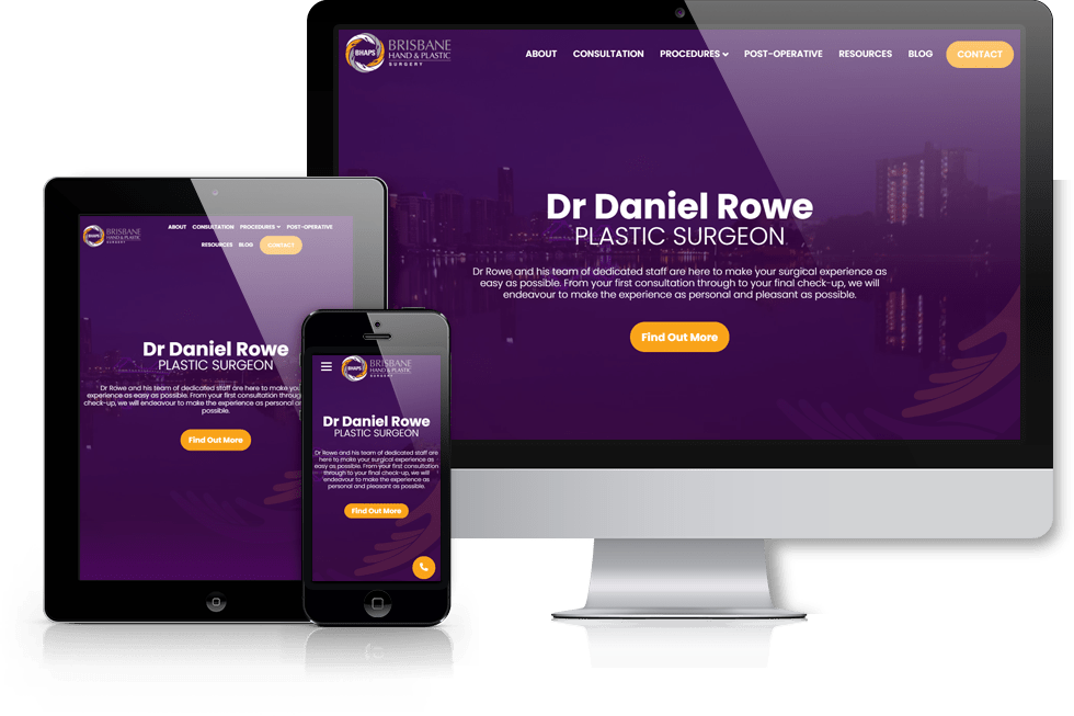 Dr Daniel Row webiste screenshot