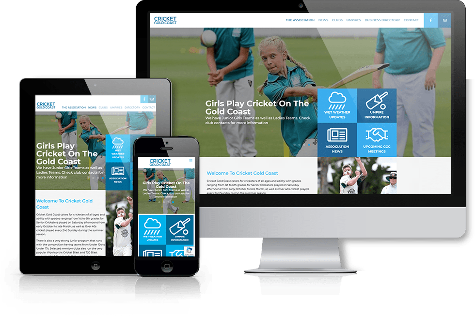 Cricket Gold Coast webiste screenshot