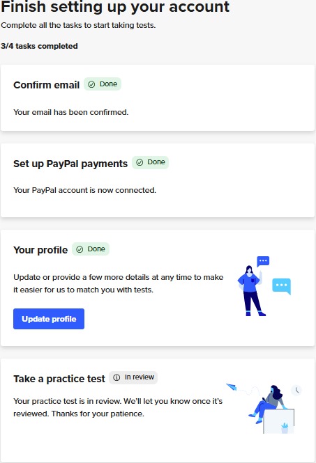 Finishing UserTesting