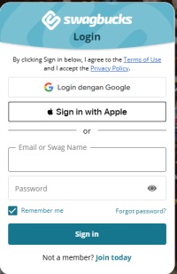 Form Pendaftaran Swagbucks