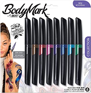 bic-bodymark-temporary-tattoo-marker-temporary-tattoo-pen-assorted-colors-8-count-dreamultra
