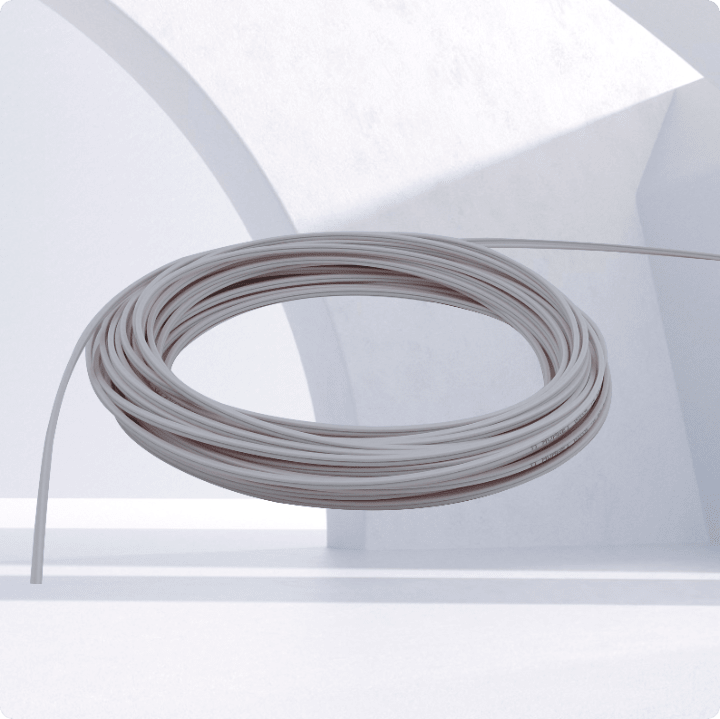 Hybrid cable,White,1 core,Single mode,0.25mm,1 m
