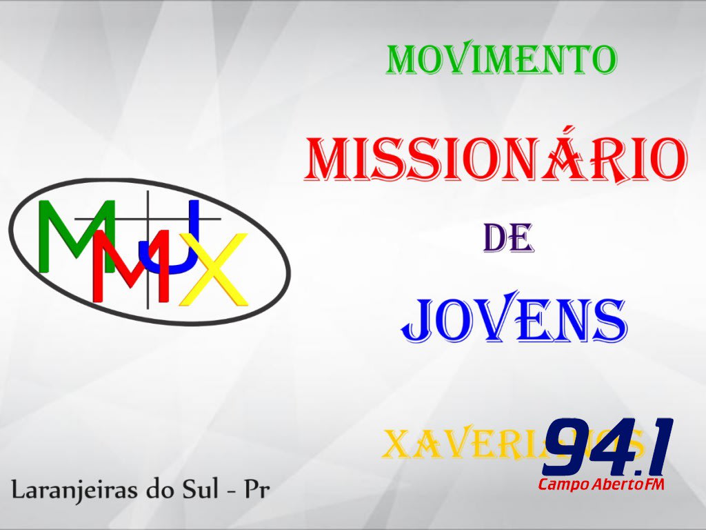 Laranjeiras: Jovens missionÃ¡rios xaverianos realizam live no prÃ³ximo sÃ¡bado (27/06)