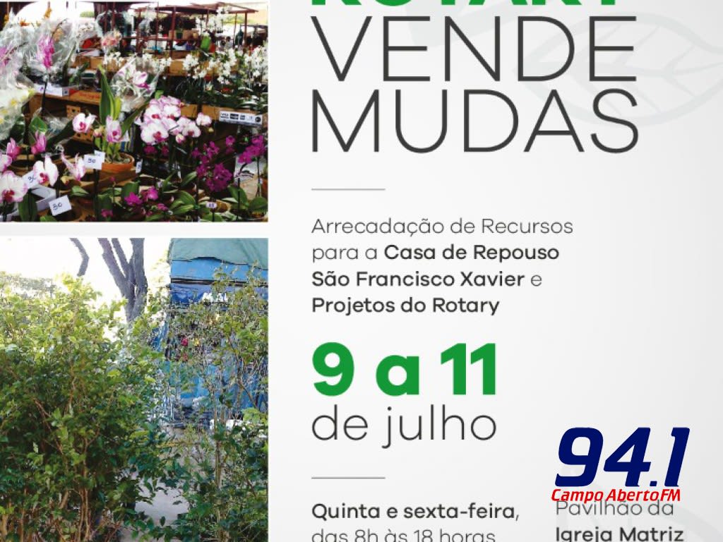 Laranjeiras: Feira de mudas do Rotary em serÃ¡ de 09 a 11 de julho