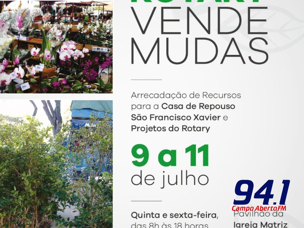 Laranjeiras: Feira de mudas do Rotary em será de 09 a 11 de julho