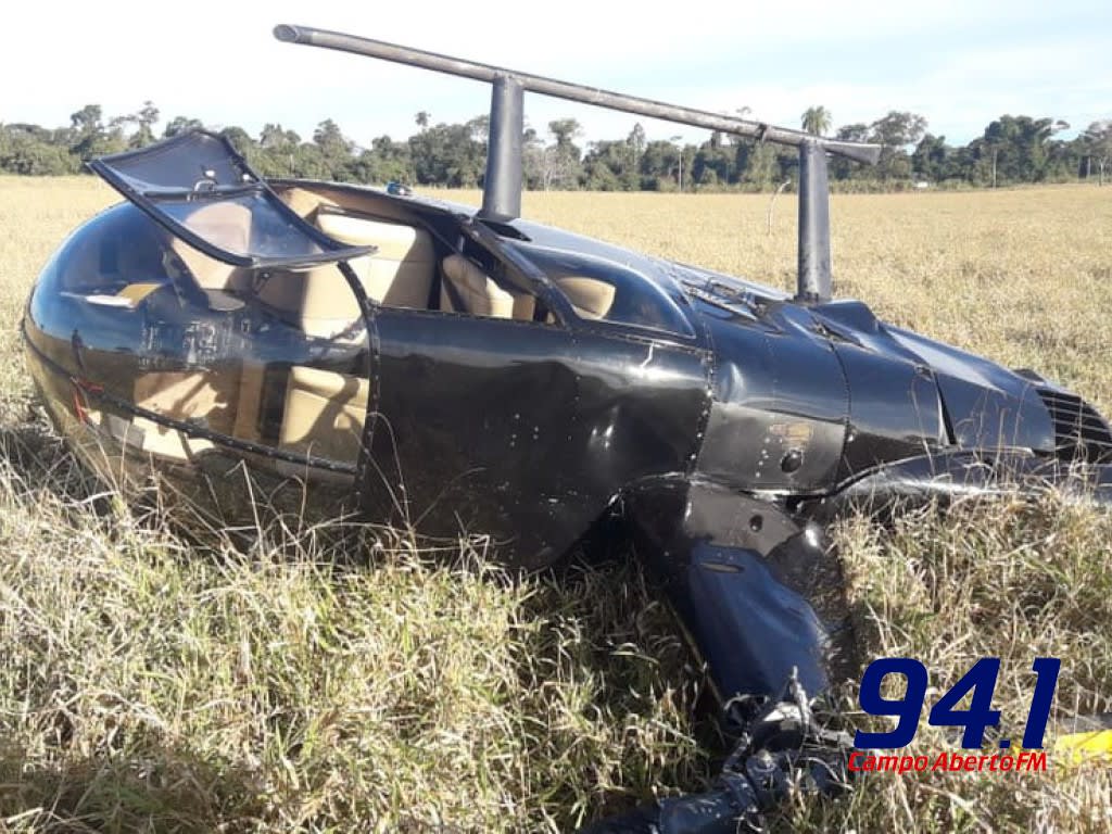 HelicÃ³ptero faz pouso forÃ§ado e polÃ­cia encontra mala com R$ 500 mil no ParanÃ¡