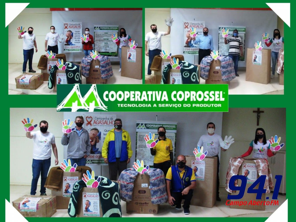 Campanha do Agasalho da Coprossel reÃºne mais de duas mil peÃ§as que beneficiam pessoas carentes