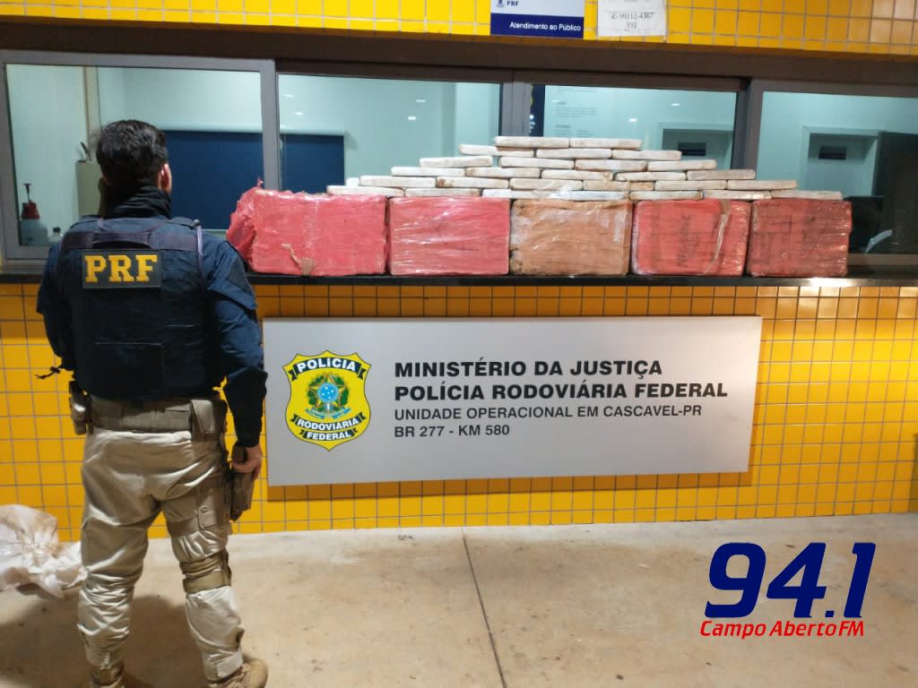Quatro Pontes: PRF apreende 11 toneladas de maconha na BR 163 em meio a uma carga de milho