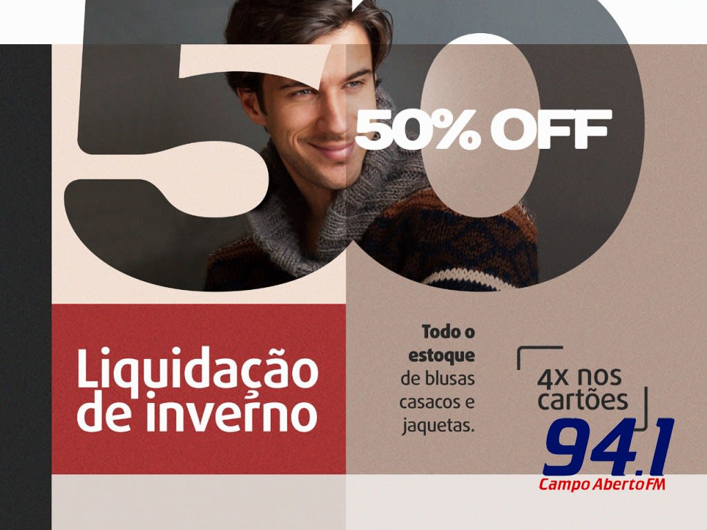 LiquidaÃ§Ã£o de Inverno Latreille Jeans com 50% de desconto