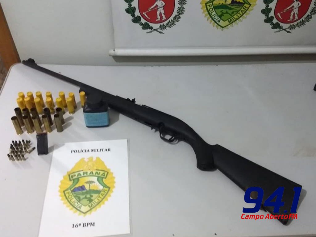 Rio Bonito: Policia Militar apreende arma e muniÃ§Ãµes no Assentamento Slavieiro