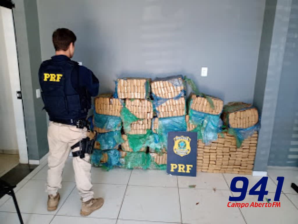 Virmond: PRF apreende mais de meia tonelada de maconha na BR 277 caminhonete roubada