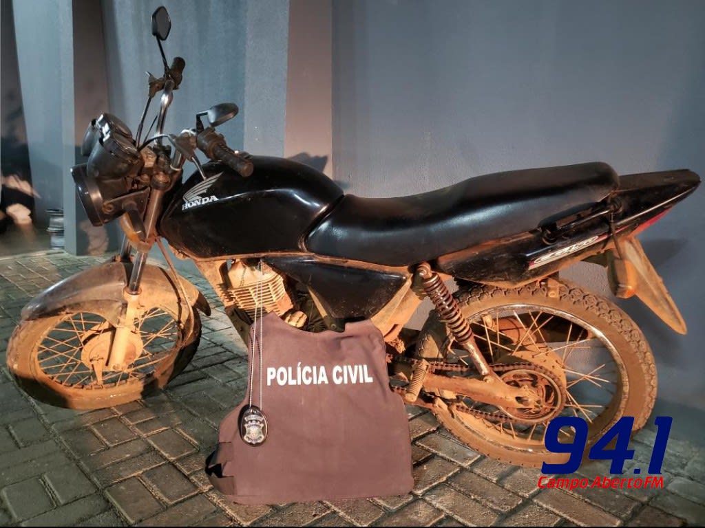 Rio Bonito: Policia Civil recupera motocicleta furtada no Assentamento Marcos Freire