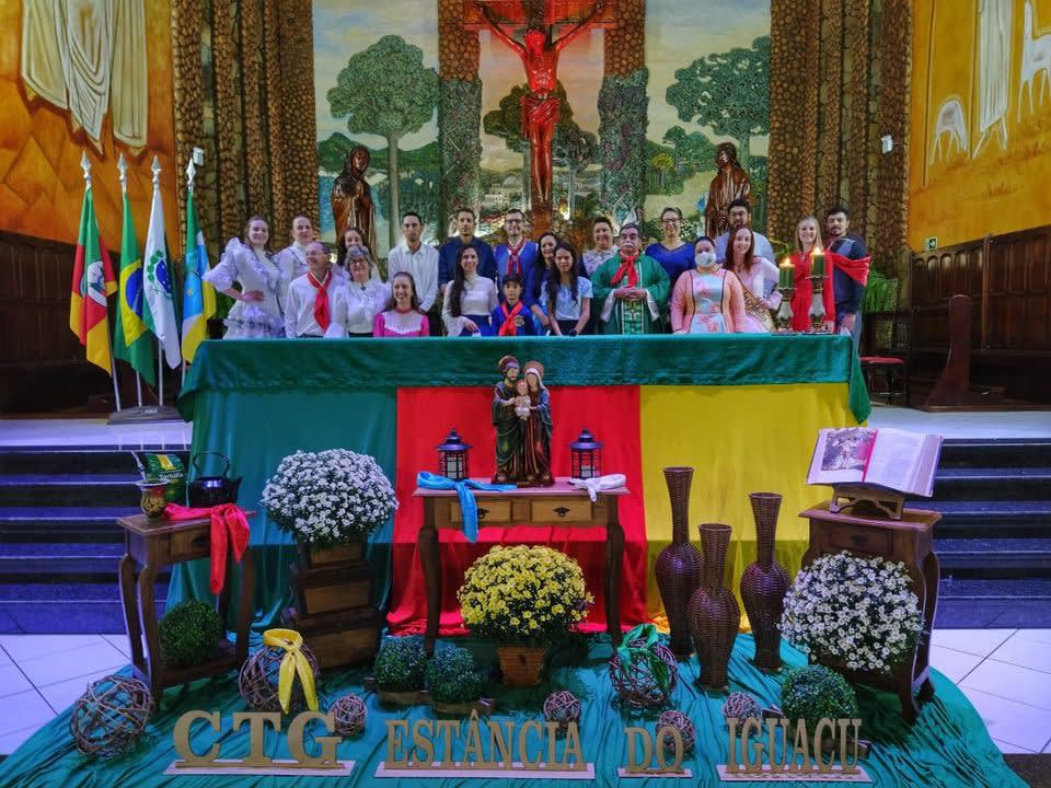 Missa Farroupilha e Mostra Cultural celebraram o Dia do Gaúcho em Laranjeiras do Sul