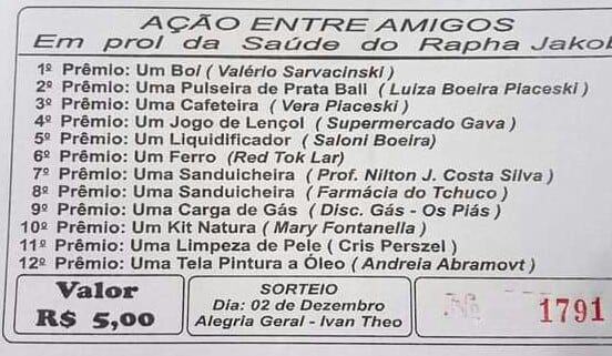 AÃ§Ã£o Entre Amigos vai arrecadar recursos para ajudar no tratamento de saÃºde de laranjeirense