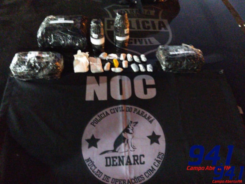 Laranjeiras: Policia Civil apreende quase 3 kg de cocaÃ­na em pÃ³ e liquida em Ã´nibus  abordado na rodoviÃ¡ria municipal