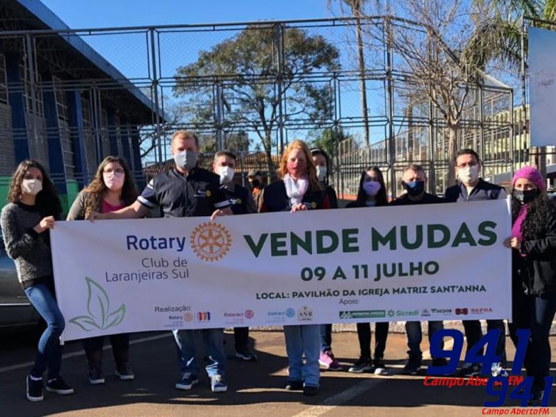Rotary, Rotaract e Interact promovem aÃ§Ã£o de divulgaÃ§Ã£o de vendas de mudas em Laranjeiras do Sul