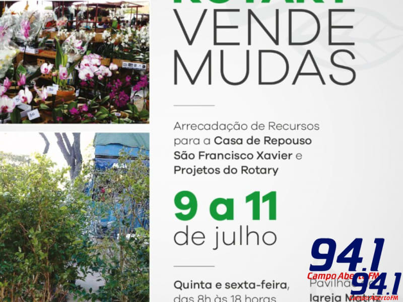 Laranjeiras: Feira de mudas do Rotary em serÃ¡ de 09 a 11 de julho