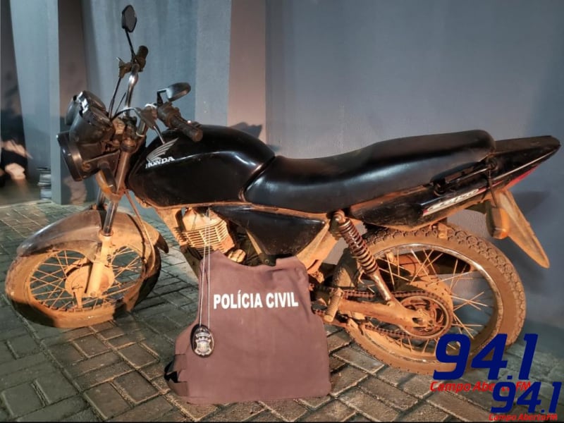 Rio Bonito: Policia Civil recupera motocicleta furtada no Assentamento Marcos Freire