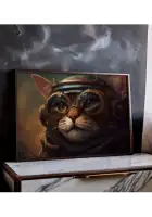 Plakatas „Katinas lakūnas“ – juokingas plakatas | Framein – miniatiūra 2