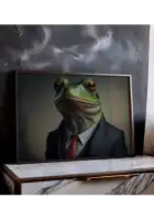 Plakatas „Varlė su kostiumu“ – juokingas plakatas | Framein – miniatiūra 2