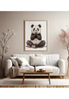 Plakatas „Panda jogos poza“ – gyvūnų plakatas | Framein – miniatiūra 2