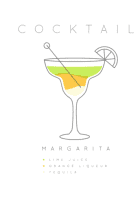 Plakatas „Kokteilis Margarita“ – virtuvės plakatas | Framein – miniatiūra 1