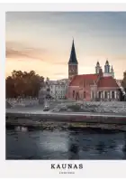 Kelionės plakatas „Kauno panorama“ – kelionių plakatas | Framein – miniatiūra 1