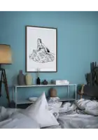 Minimalistinis plakatas „Moteris su suknele 2“ – minimalistinis plakatas | Framein – miniatiūra 2