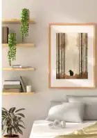 Minimalistinis plakatas „Meškinas miške“ – minimalistinis plakatas | Framein – miniatiūra 2
