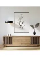 Minimalistinis plakatas „Šakelė su pumpurais“ – minimalistinis plakatas | Framein – miniatiūra 2