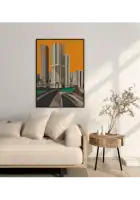 Paveikslas „Miestas 2“ – meno plakatas | Framein – miniatiūra 2