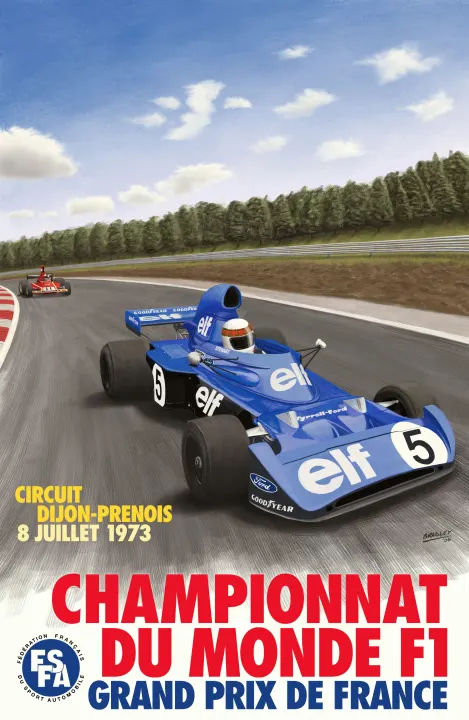 Vintažinis lenktynių plakatas „South African Grand Prix · Renault · 1971“ – vintažinis lenktynių plakatas | Framein