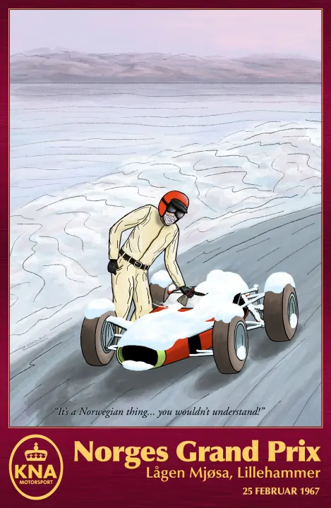 Vintažinis lenktynių plakatas „French Grand Prix · Jaguar · 1959“ – vintažinis lenktynių plakatas | Framein