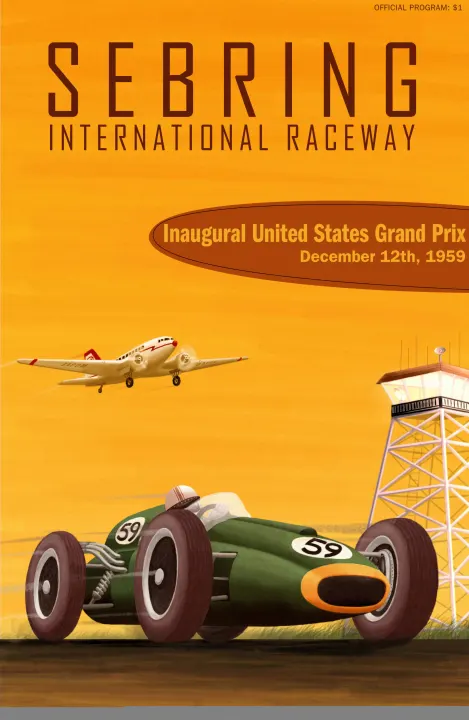 Vintažinis lenktynių plakatas „Dutch Grand Prix · Brabham · 1963“ – vintažinis lenktynių plakatas | Framein