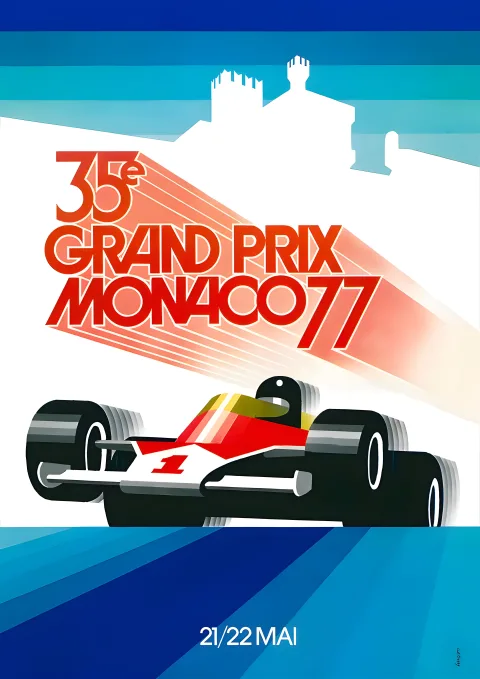 Vintažinis lenktynių plakatas „British Grand Prix · AC Cobra · 1956“ – vintažinis lenktynių plakatas | Framein