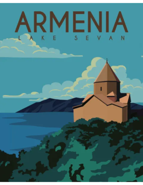Kelionės plakatas „Armėnija“ – kelionių plakatas | Framein