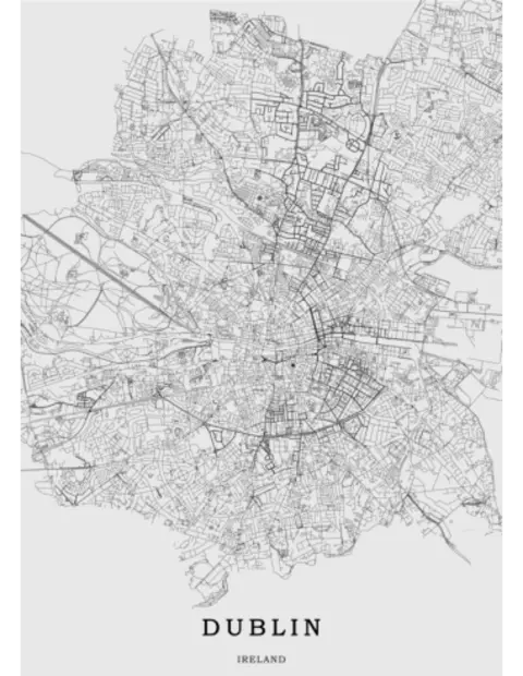 Kelionės plakatas „Dublinas, Airija“ – kelionių plakatas | Framein