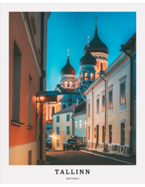 Kelionės plakatas „Talinas, Estija 3“ – kelionių plakatas | Framein