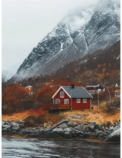 Plakatas „Norvegija, Lofoten“ – kelionių plakatas | Framein
