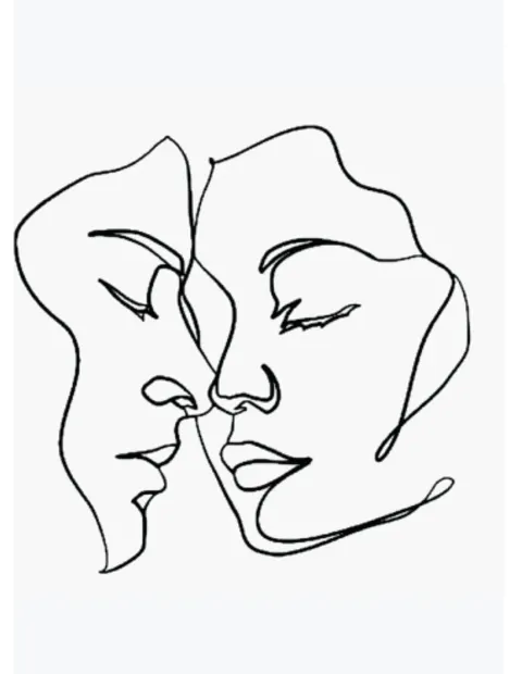 Minimalistinis plakatas „Du veidai“ – minimalistinis plakatas | Framein