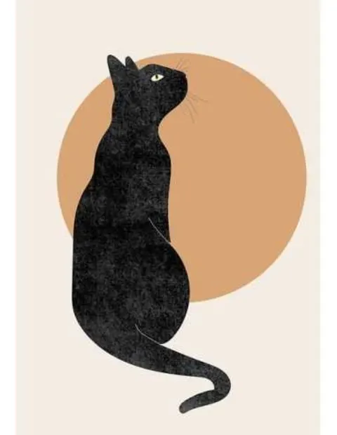 Minimalistinis plakatas „Juodas katinas“ – minimalistinis plakatas | Framein