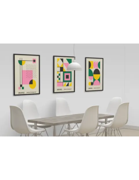 Paveikslas „Bauhaus Abstraktus menas 5“ – meno plakatas | Framein