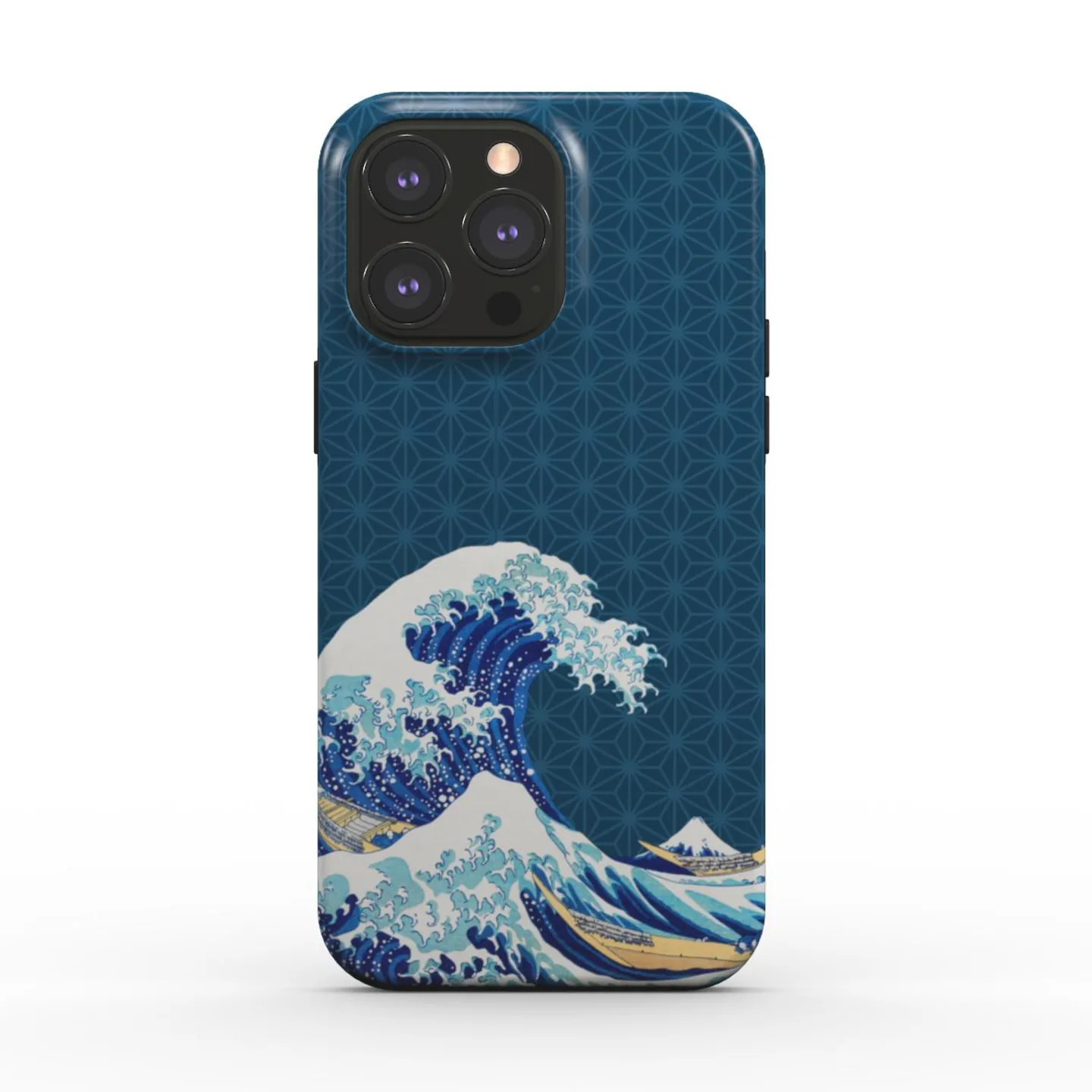 Blaue Welle auf blauem Hintergrund
